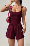 Seamless Cross Back Short Romper