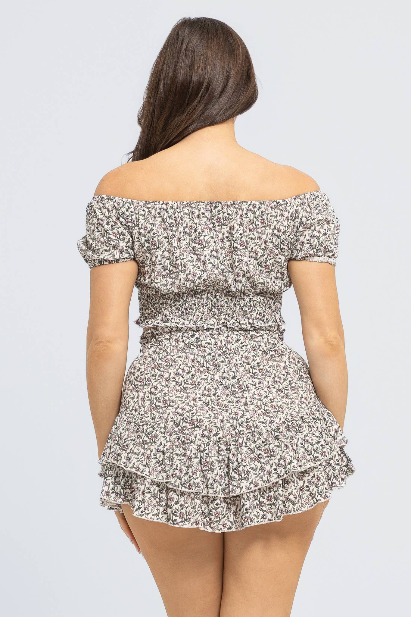 Midnight Meadow Floral Top & Skirt Set