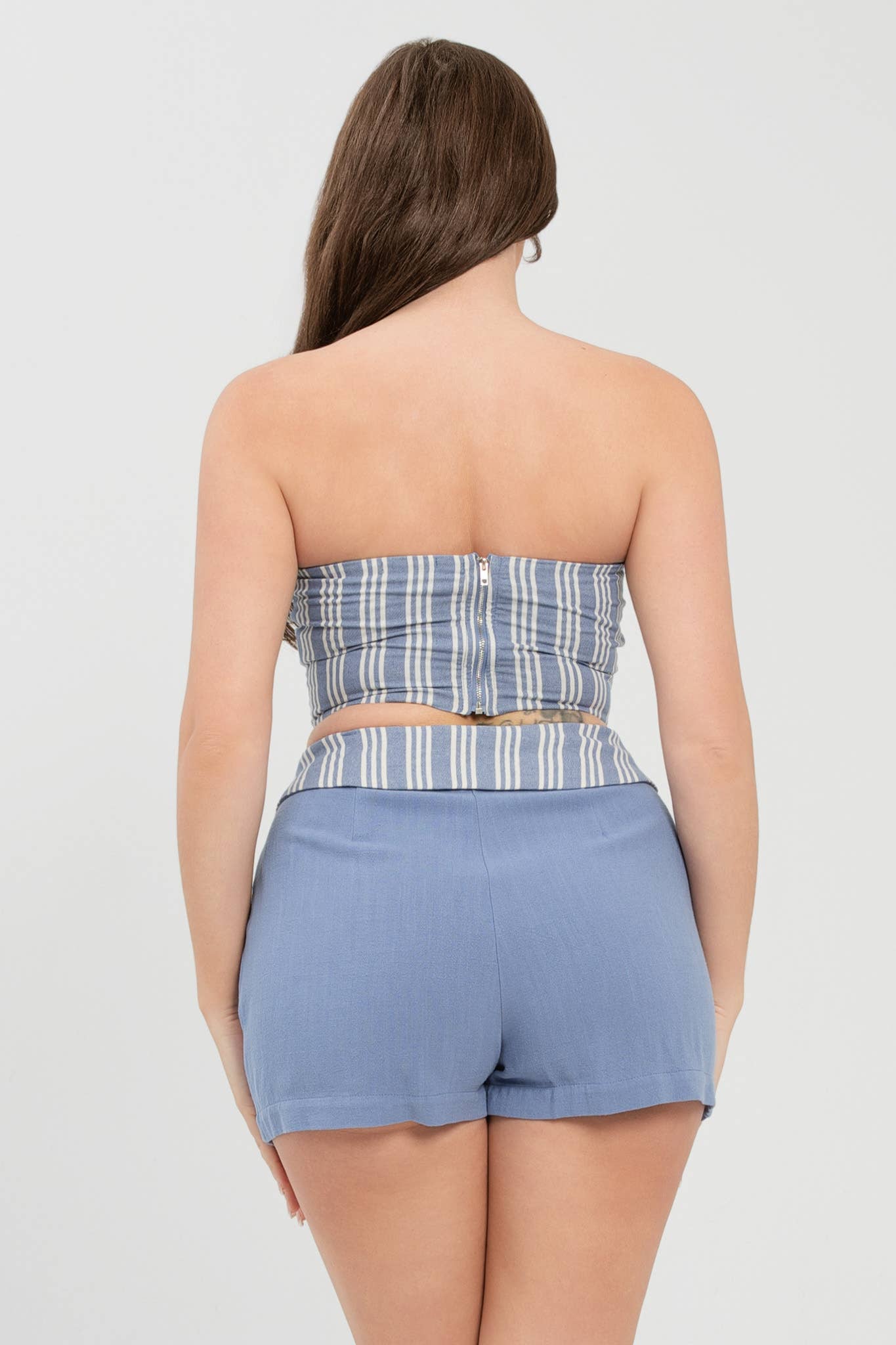Marina Striped Tube Top & Shorts Set