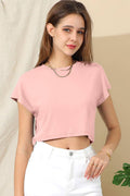 Casual Short Sleeve Crop Top